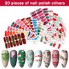 YECERALA 20 Sheets Christmas Full Wraps for Nails Polish Strips