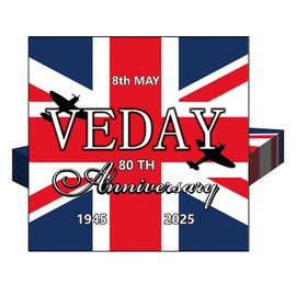 20Pcs VE Day 80th Anniversary Decorations Napkins Serviette,VE Day Party Decorations Disposable Napkins 80 Years Victory In Europe Napkin for Celebrate 2025 VE-Day 80th Anniversary Table Decorations
