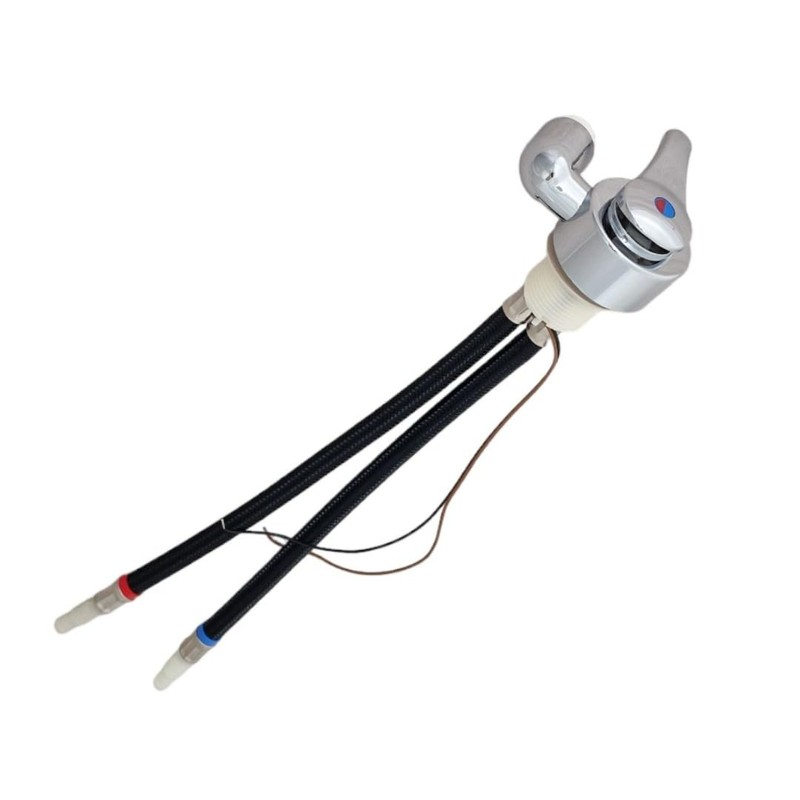 MARVIX Shower Mixer Tap Chrome 12V Microswitch For Caravan Campervan