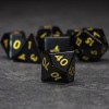Sage's Treasures - Obsidian Gloss Finish Polyhedral Dice Set Dungeons