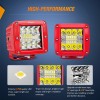 Nilight LED Light Pods 2PCS 42W 3Inch Triple Row Spot