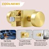 coolnews Brushed Gold Door Knob Passage Door Knobs Interior, Modern