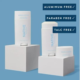 Native Deodorant, Powder & Cotton, Aluminum Free, for Women and Men, 2.65 oz