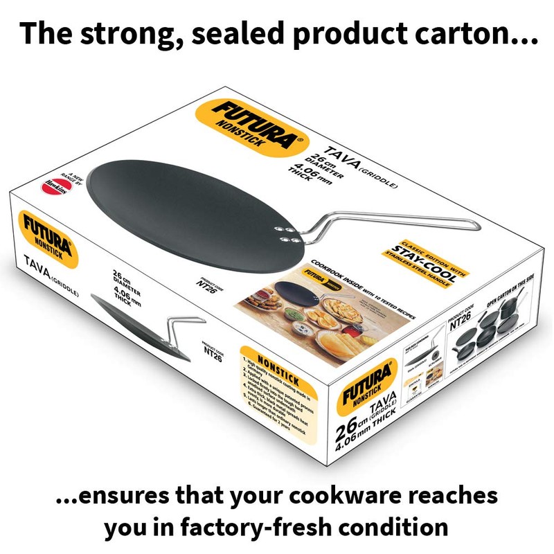 Hawkins Futura 26 cm Tava, Non Stick Tawa with Stainless