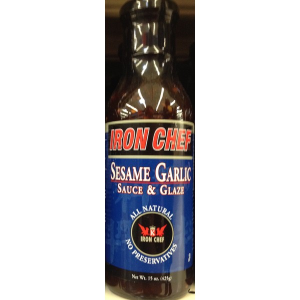 Iron Chef SESAME GARLIC SAUCE & GLAZE 15oz. (Pack of