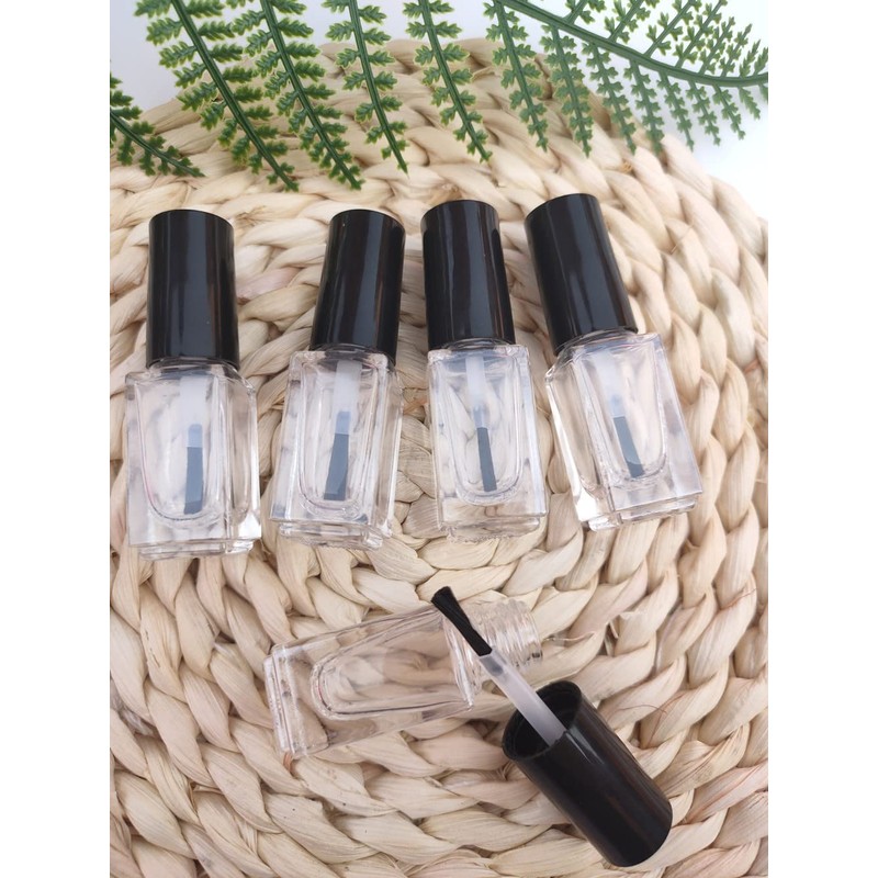 Ebonee 5ml Transparent Empty DIY Nail Polish Bottles Containers for