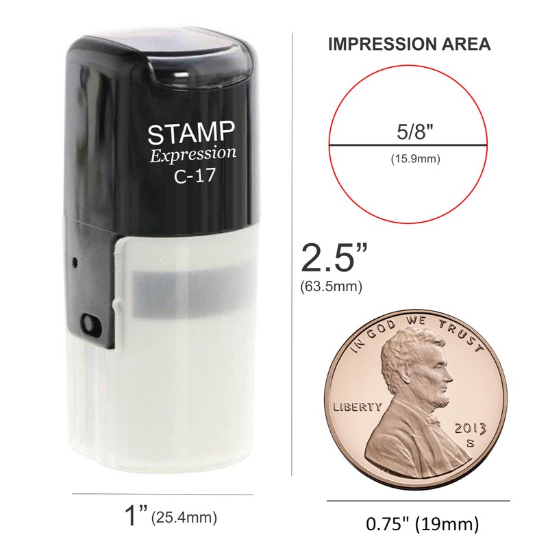stampexpression - Check Shield Self Inking Rubber Stamp - Black
