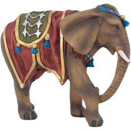 FADEDA Elephant/Height: 13 cm/Handpainted/Detailed Nativity Scene Figures - Christmas Table Decoration Nativity Accessories
