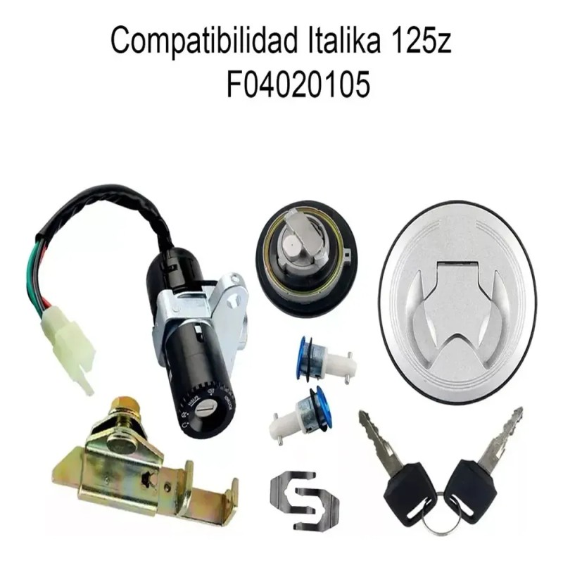 Kit Cerraduras Switch Completo Alta Calidad Italika 125z