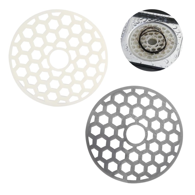 Qrity 4 Pcs Shower Stall Drain Protector, Hair Catcher, Shower
