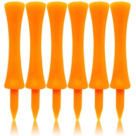 Golf Tees Plastic Golf Tees Tee Set for Driver Value 60 Pack of 100 Reusable Plastic Short Long Blue Red Pink Orange White Multi Colour 32 39 51 58 70 mm for Golfers (Orange 70 mm, Pack of 100)