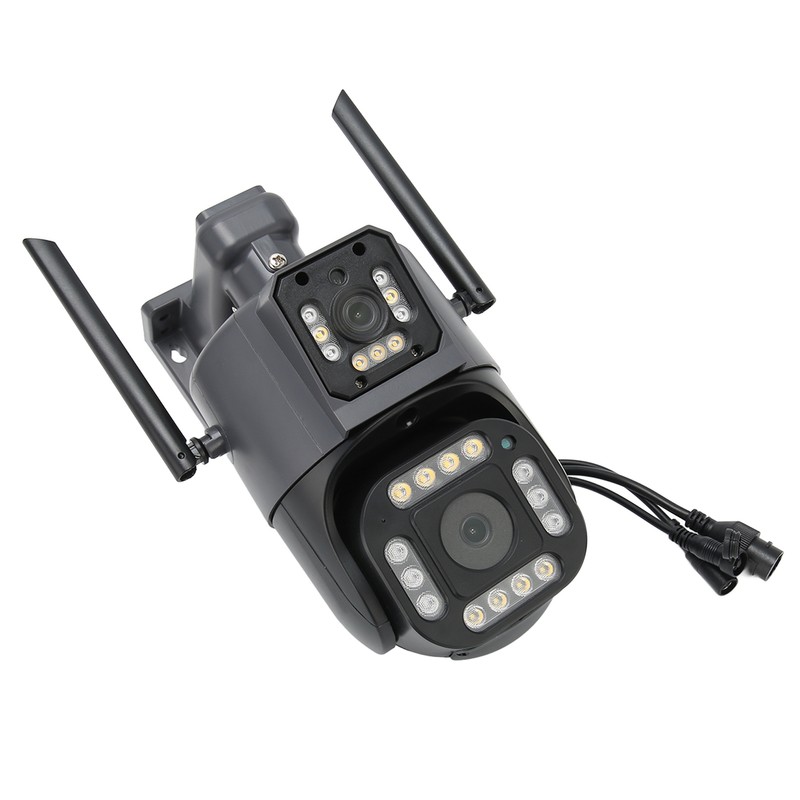 Smart Outdoor Camera 4MP Wireless Three Lens Remote Monitor Auto