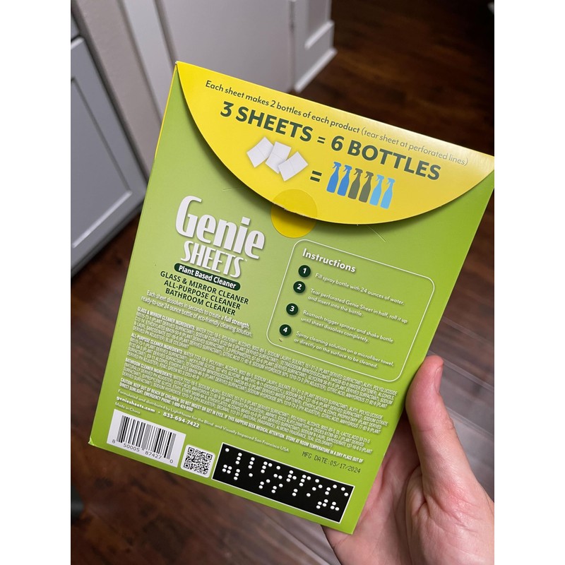 Genie Sheets All Purpose, Glass and Bathroom Cleaners Combo Pack
