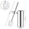 FIISAYL Miroir Toilet Brush with Stainless Steel Handle and Base