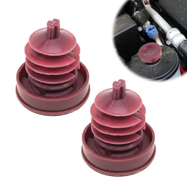 2Pcs Hydraulic Power Steering Cap, Compatible with Honda Acura, Replacement 53697-SB3-952 Power Steering Pump Reservoir Cap Plug Cover, Red