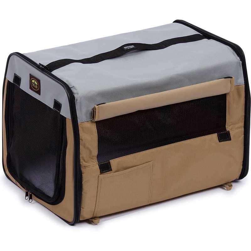 PET LIFE 'Easy Folding' Zippered Folding Collapsible Wire Framed Lightweight