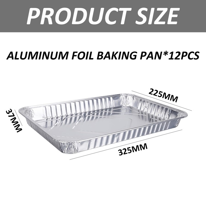 MEMOFYND 12-Piece Aluminium Foil Baking Tray, Aluminium Foil Baking Tray,
