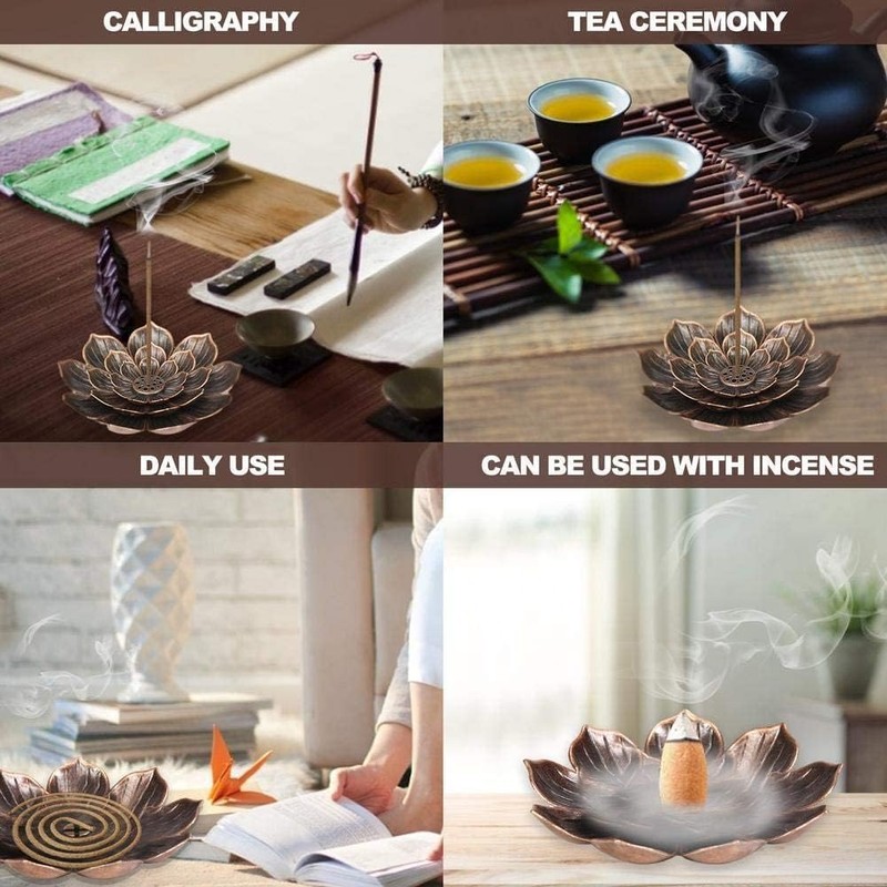 Incense Holder - Lotus Stick Incense Burner and Cone Incense