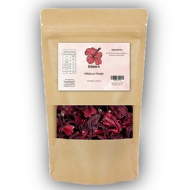 Hibiscus Tea Loose Leaf - 100% Pure Dried Hibiscus Flower, Natural Herbal Infusion, Caffeine-Free, Rich in Antioxidants, Eco-Friendly Kraft Pouch, Resealable, 200g (7 oz), Packed in UK