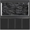 MIRRORANG 91x41cm Stone Aquarium Background Black Rock Fish Tank Poster