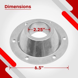 TonGass (2-Pack, Sliver) Aluminum RV Table and Floor Mounting Base (Standard Size) with 12 Mounting Screws for Camper Trailer, RV Camper Metal Pedestal Table Base