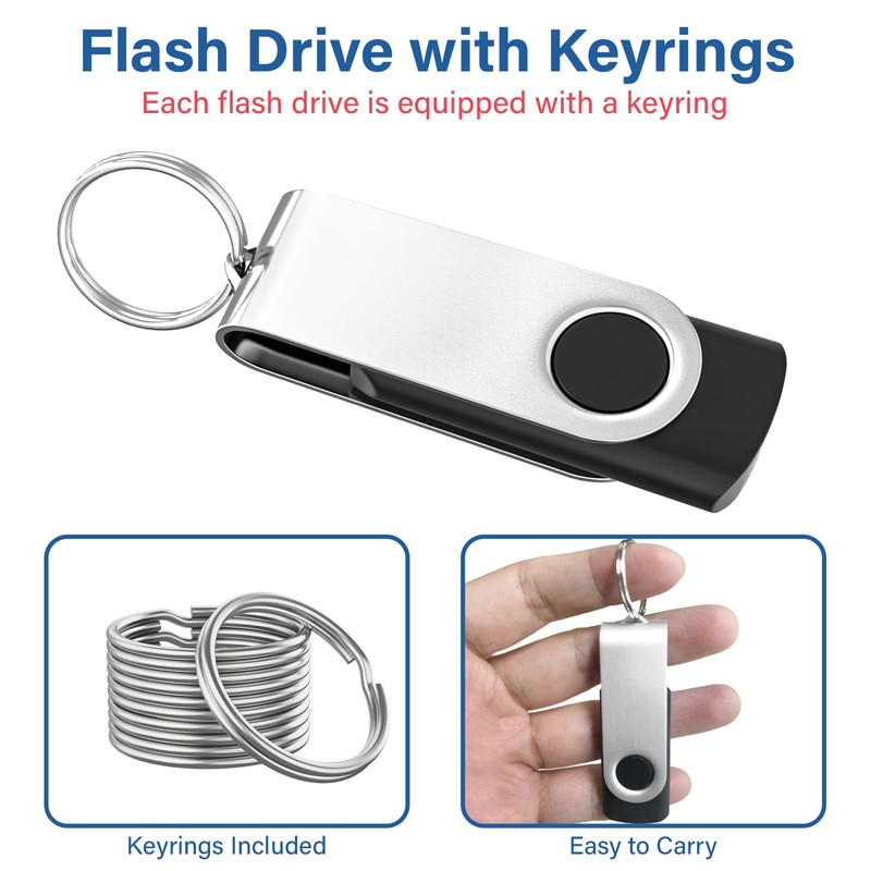 WOOOLKEN USB Stick 4 GB Pack of 10 2.0 Memory
