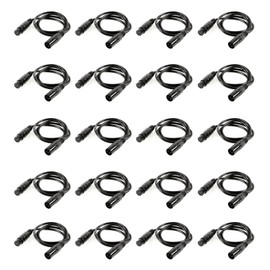 MOUNTAIN_ARK 20 Pack 6.5ft DMX Cable with 3 Pin Signal XLR Male to Female Connector, Flexible DJ Stage Lighting Wire