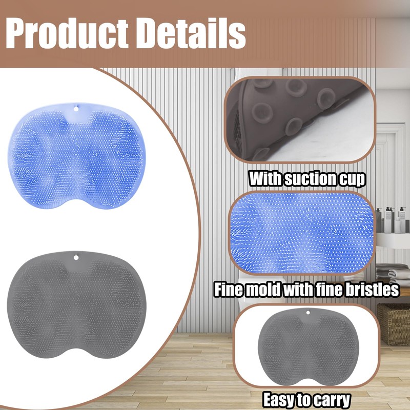 2 PCS Foot Scrubber for Shower, Shower Foot Scrubber Mat,