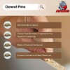 Rhino Wood Industries 200 Pack Dowel Pins (1/4" x 1