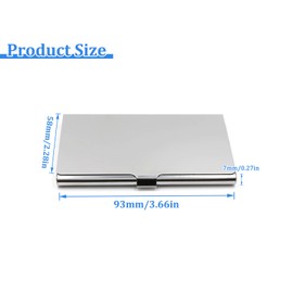 Suuwwn Business Card Holder, 6 Pieces Professional Stainless Steel Business Card Case, Slim Business Card Case for Men and Women, Metal Card Case, Super Lightweight Business Card Holder for Travel and