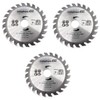 Pack of 3 Carbide Circular Saw Blades Diameter 125 mm