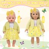 14-18 Inch Doll Clothes, Yellow Gauze Dress Outfit Includes Sequined