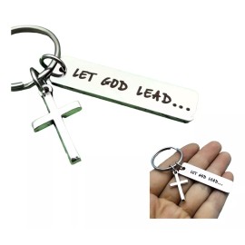YESHUA MX Llavero Let God Lead Deja Que Dios Guíe Artículos Cristianos