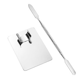 FOMIYES Paleta De Mezcla De Maquillaje De Acero Inoxidable Con EspáTula