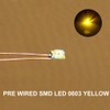 Miniature 0.1mm Copper Wire Wire SMD 0603 Chip LED Yellow