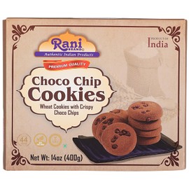Rani Choco Chip Cookies (Wheat Cookies with Crispy Choco Chips) 14oz (400g) Premium Quality Indian Cookies ~ Vegan | Non-GMO | Indian Origin