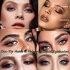 MiaSarah Rosy Brown Liquid Eyeshadow Matte Double Ended Glitter Metallic