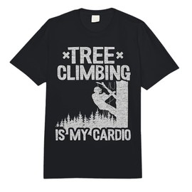 Tree Climbing is My Cardio Logger Dad Tree Climber Arborist Comfort Colors Adult Heavyweight T-Shirt