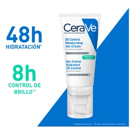 Cerave Oil Control Gel-crema Hidratante | Control de brillo | Formula Ultra-Ligera para piel mixta | 52ml
