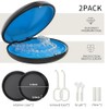 2 Pack Retainer Case, Compatible with Invisalign, Slim Aligner Case