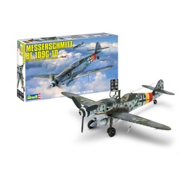 Revell Level 4 Model Kit Messerschmitt Bf 109G-10 Fighter Aircraft Germany's Famous World War II Fighter 1/48 Scale Model