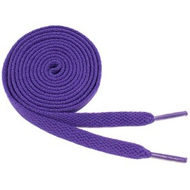 BCB Wear Flat Shoelaces 5/16" Wide Solid Colors Several Lengths For Sneakers and Shoes (Purple-45)