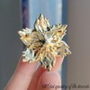 Brooches for Women,la luen Women's Gold Rhinestone Fake Pearl Flower