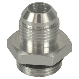Derale 59108 -8AN x 5/8"-18 Aluminum Adapter Fitting, Silver