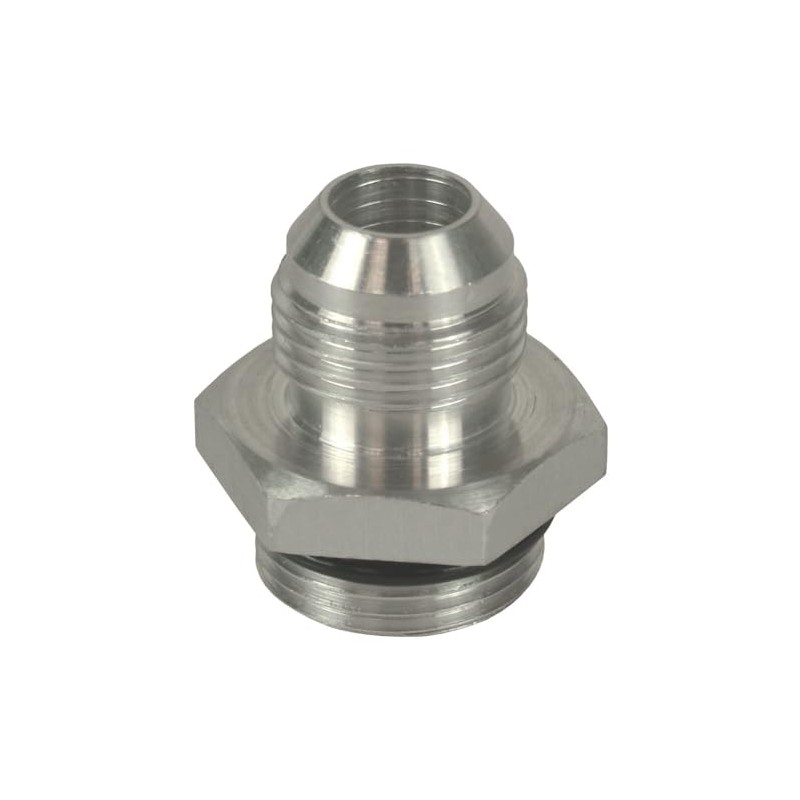 Derale 59108 -8AN x 5/8"-18 Aluminum Adapter Fitting, Silver