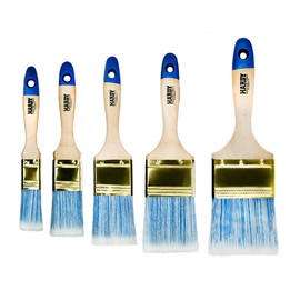 Hardy Series 42 Flat Brush for Painting with Acrylic Paints and Varnishes Efficient and Even Coverage Synthetic Bristles and Wooden Handle Set 5 Pieces 5 Sizes