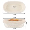 ASelected Oval Bread Rising Basket 25Cm With Scraper Brush Cloth