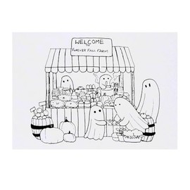 'Ghost Market Stall' Temporary Tattoo - Water Resistant, Skin-Safe, Non-Toxic Transfer (TO00083691)