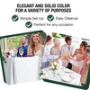 12 Pack White Plastic Table Cloth - 70 x 120