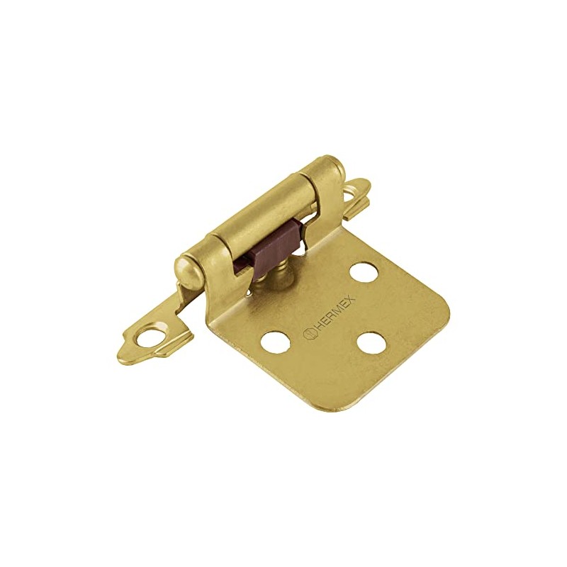 Hermex BIPA-71, Bolsa con 2 bisagras parche de 7cm, latonado